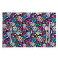 Calaveras Day Of The Dead Pattern Print Placemat