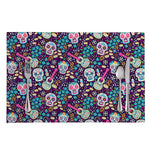 Calaveras Day Of The Dead Pattern Print Placemat