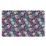 Calaveras Day Of The Dead Pattern Print Polyester Doormat