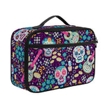 Calaveras Day Of The Dead Pattern Print Portable Lunch Bag