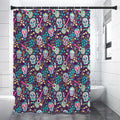 Calaveras Day Of The Dead Pattern Print Premium Shower Curtain