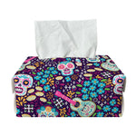 Calaveras Day Of The Dead Pattern Print Rectangle Tissue Box Cover