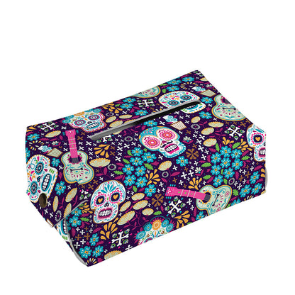 Calaveras Day Of The Dead Pattern Print Rectangle Tissue Box Cover