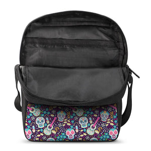 Calaveras Day Of The Dead Pattern Print Rectangular Crossbody Bag