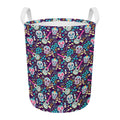 Calaveras Day Of The Dead Pattern Print Round Laundry Basket