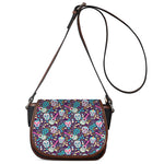 Calaveras Day Of The Dead Pattern Print Saddle Bag