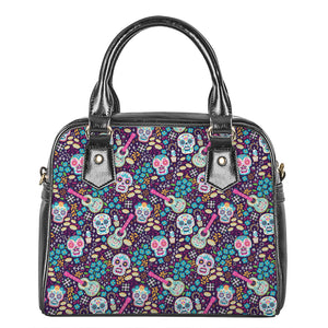 Calaveras Day Of The Dead Pattern Print Shoulder Handbag