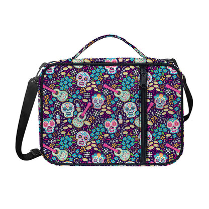 Calaveras Day Of The Dead Pattern Print Shoulder Strap Bible Bag
