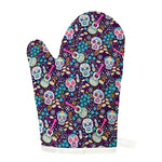 Calaveras Day Of The Dead Pattern Print Single Oven Mitt