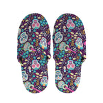 Calaveras Day Of The Dead Pattern Print Slippers