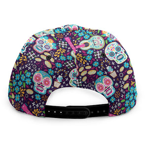 Calaveras Day Of The Dead Pattern Print Snapback Cap