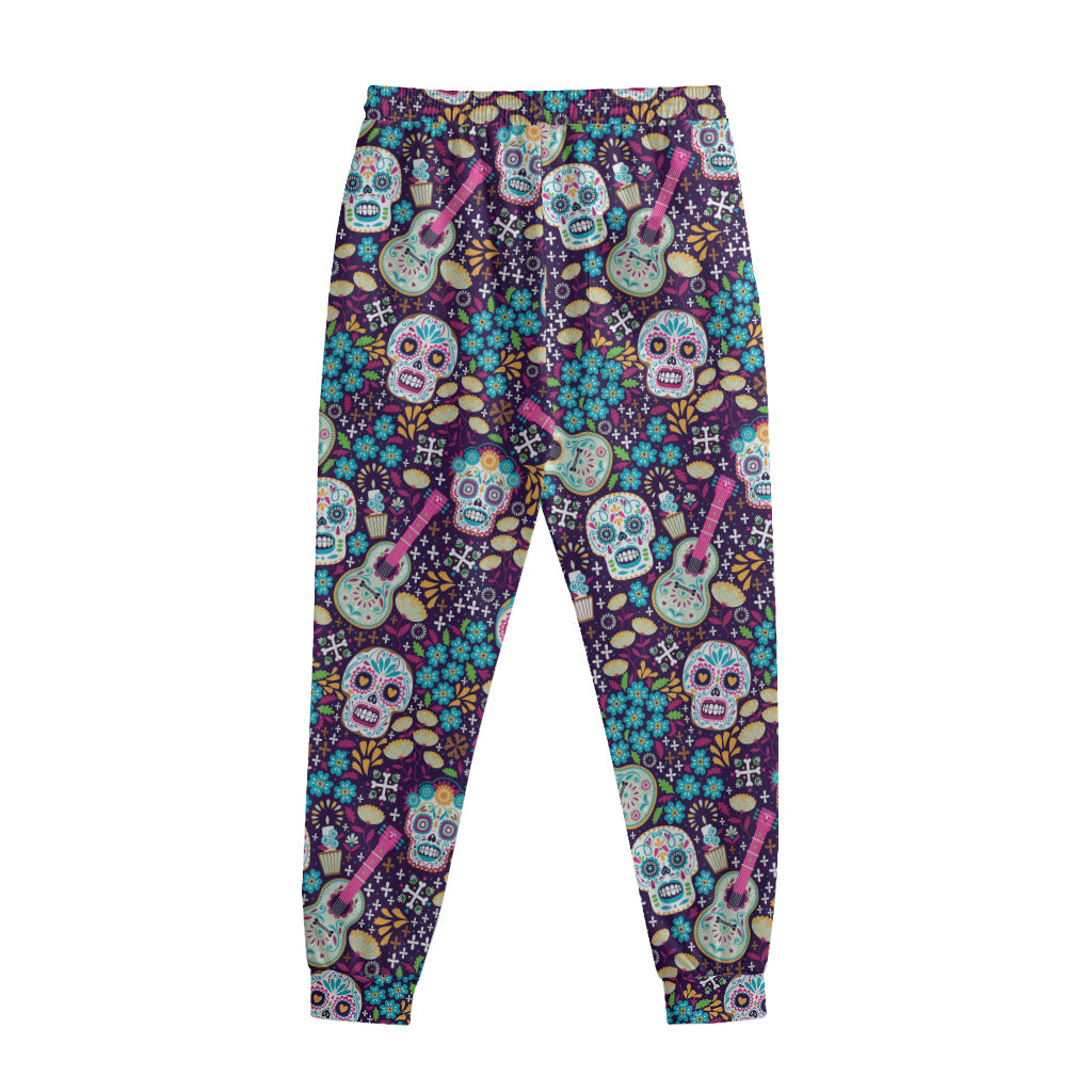 Calaveras Day Of The Dead Pattern Print Sweatpants