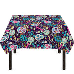 Calaveras Day Of The Dead Pattern Print Tablecloth