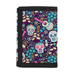 Calaveras Day Of The Dead Pattern Print Trifold Wallet