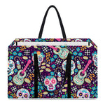 Calaveras Day Of The Dead Pattern Print Utility Tote Bag
