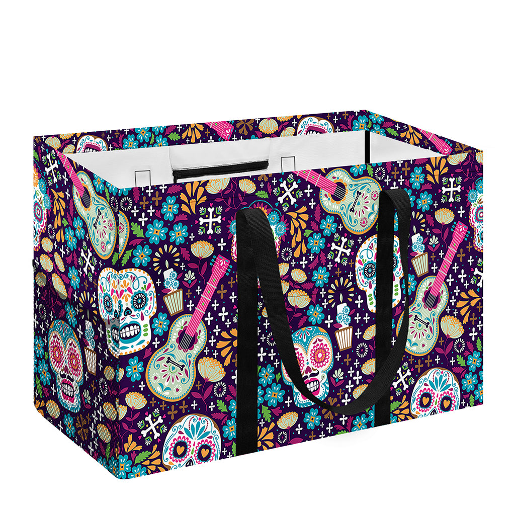 Calaveras Day Of The Dead Pattern Print Utility Tote Bag