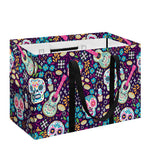Calaveras Day Of The Dead Pattern Print Utility Tote Bag