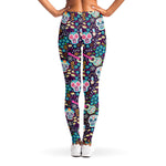 Calaveras Day Of The Dead Pattern Print Women's Leggings