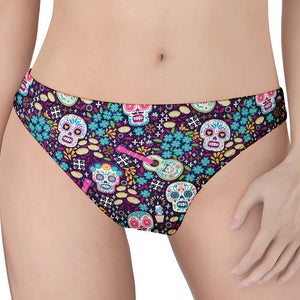 Calaveras Day Of The Dead Pattern Print Women's Thong