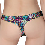 Calaveras Day Of The Dead Pattern Print Women's Thong