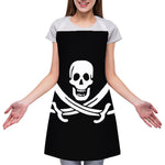 Calico Jack Pirate Flag Print Adjustable Apron