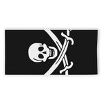 Calico Jack Pirate Flag Print Beach Towel