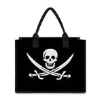 Calico Jack Pirate Flag Print Canvas Tote Bag