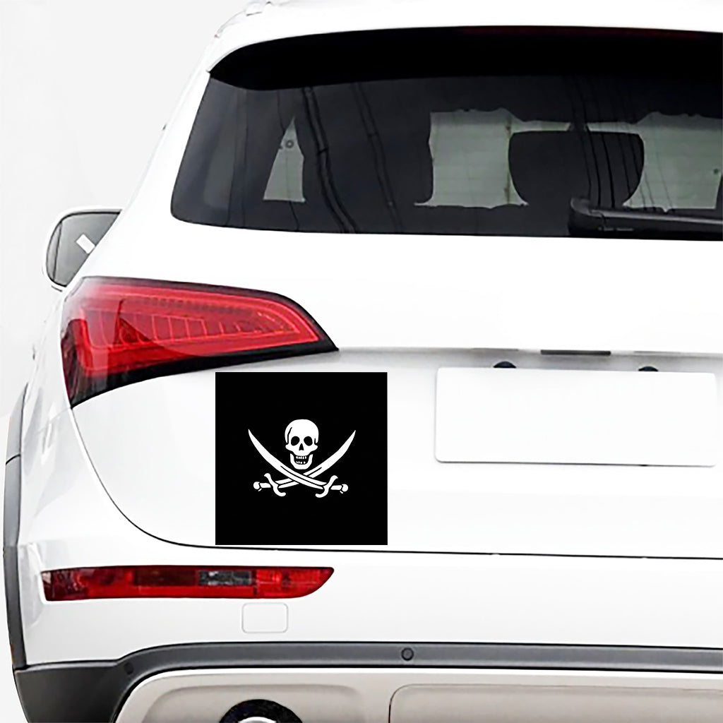 Calico Jack Pirate Flag Print Car Sticker