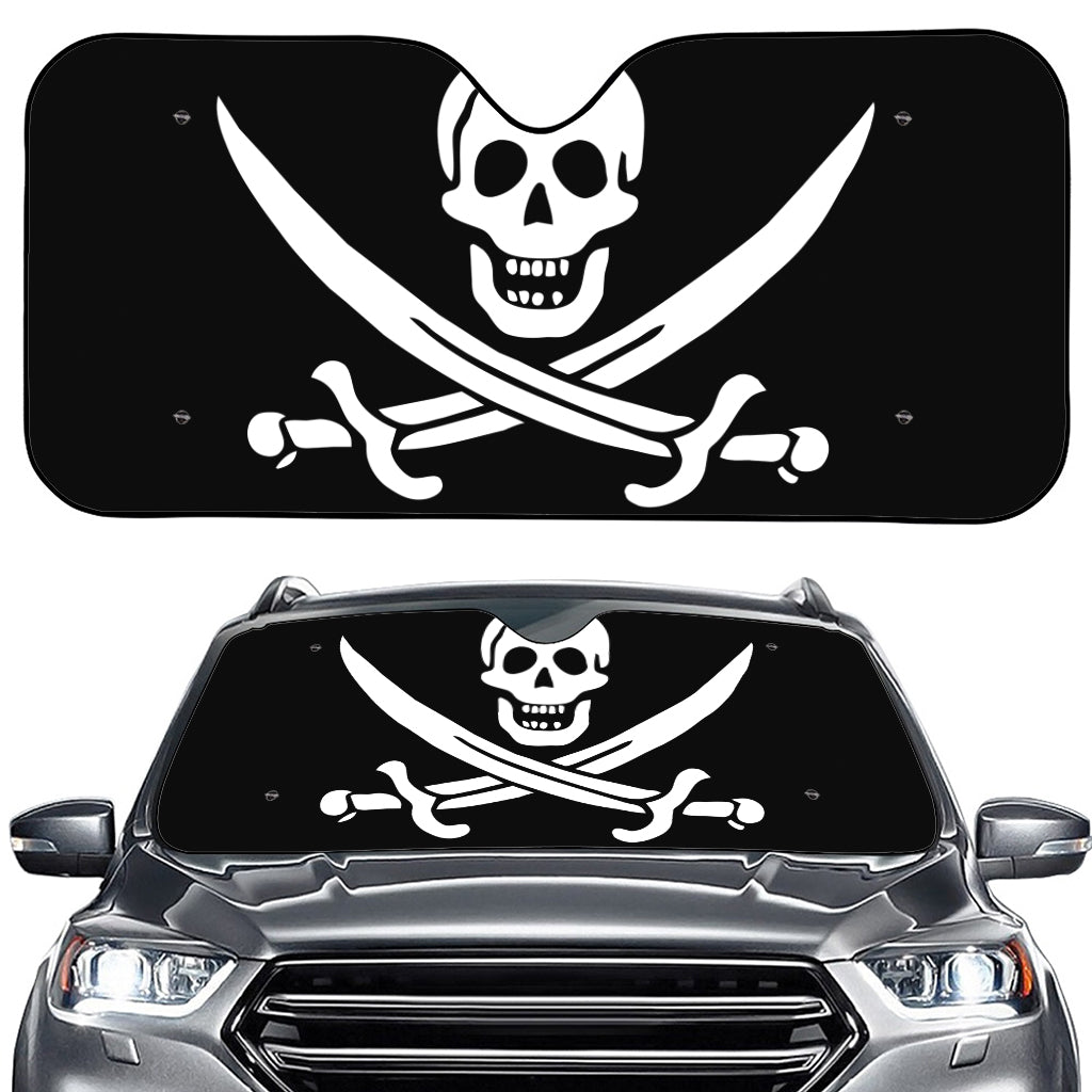 Calico Jack Pirate Flag Print Car Windshield Sun Shade