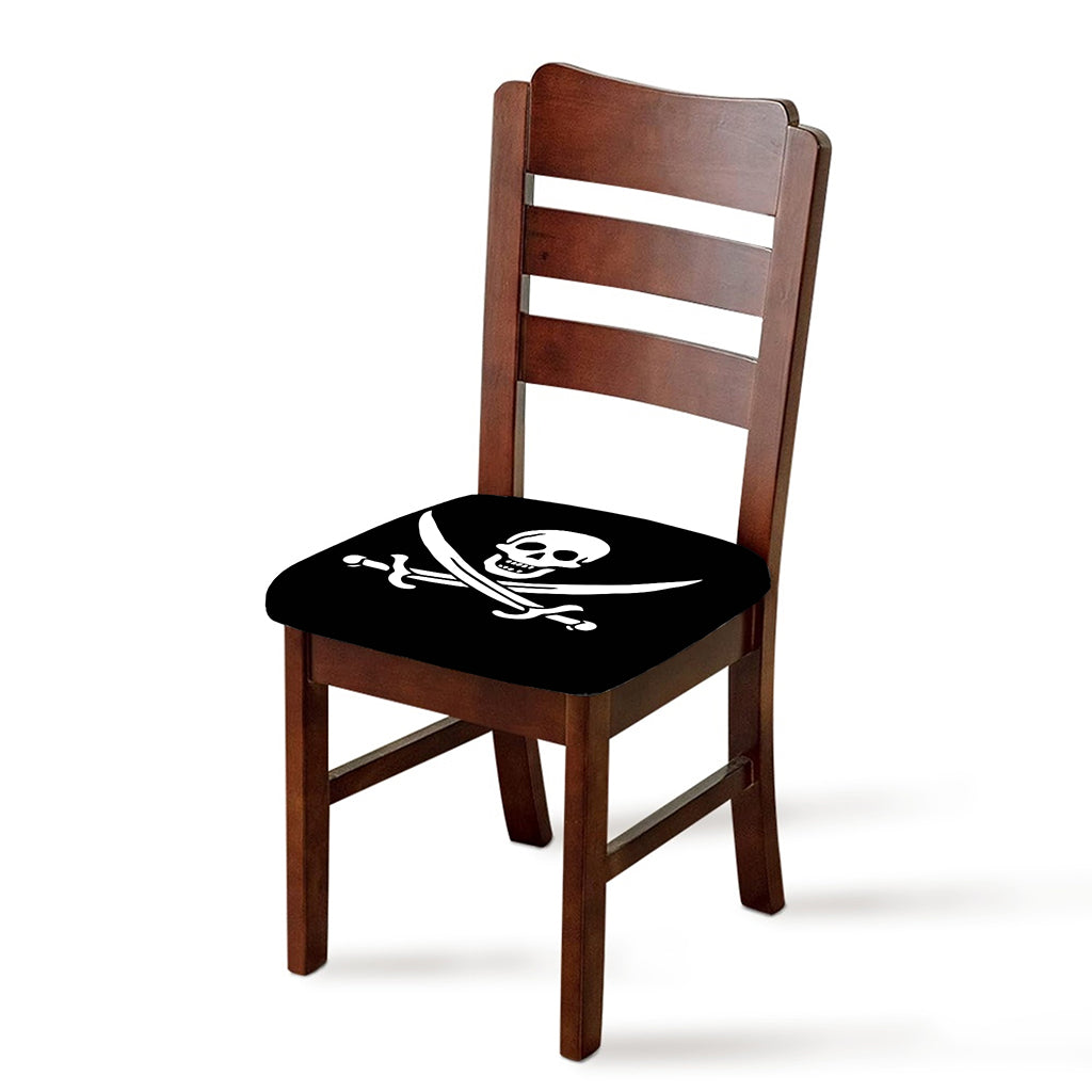 Calico Jack Pirate Flag Print Chair Cushion Cover