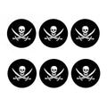 Calico Jack Pirate Flag Print Coaster Set
