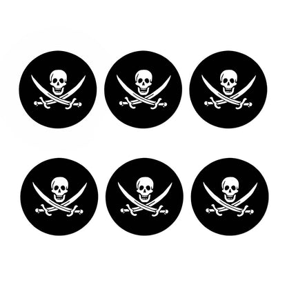 Calico Jack Pirate Flag Print Coaster Set