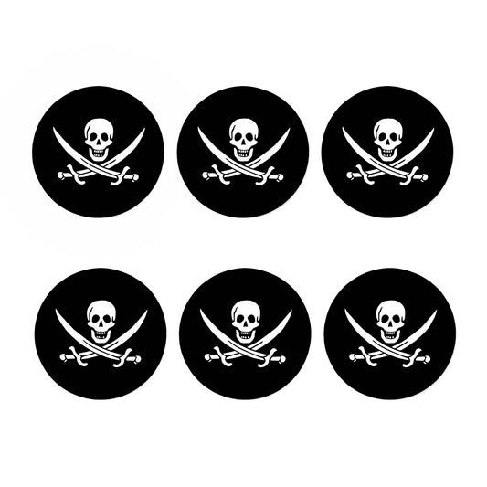 Calico Jack Pirate Flag Print Coaster Set