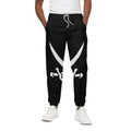 Calico Jack Pirate Flag Print Cotton Sweatpants