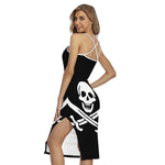 Calico Jack Pirate Flag Print Cross Back Cami Dress