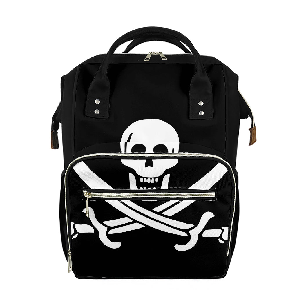 Calico Jack Pirate Flag Print Diaper Bag