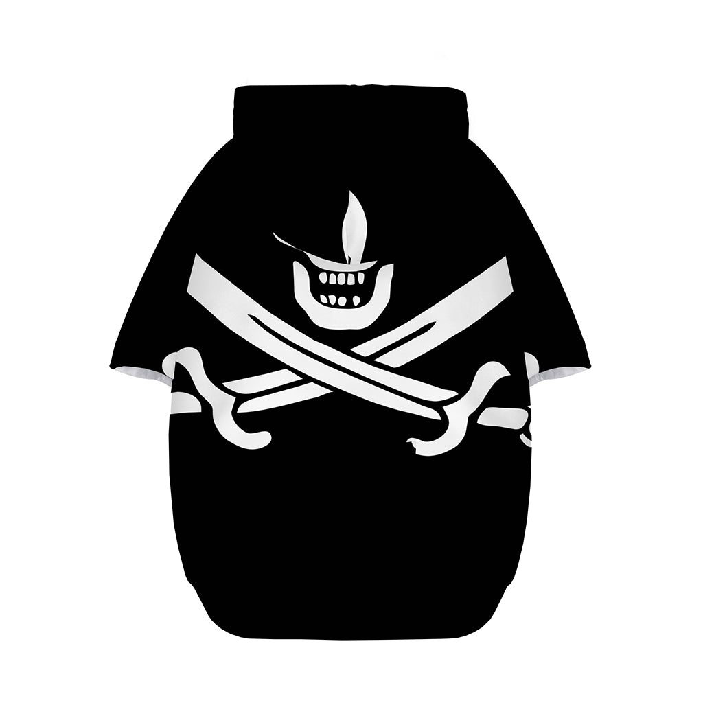 Calico Jack Pirate Flag Print Dog Zip Up Hoodie