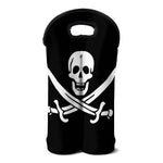 Calico Jack Pirate Flag Print Double Neoprene Wine Tote