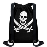 Calico Jack Pirate Flag Print Drawstring Backpack