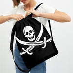 Calico Jack Pirate Flag Print Drawstring Backpack