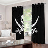 Calico Jack Pirate Flag Print Extra Wide Grommet Curtains