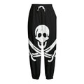 Calico Jack Pirate Flag Print Fleece Lined Knit Pants