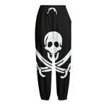 Calico Jack Pirate Flag Print Fleece Lined Knit Pants