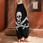 Calico Jack Pirate Flag Print Harem Pants