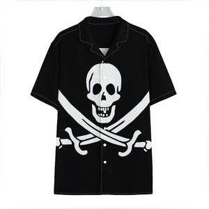 Calico Jack Pirate Flag Print Hawaiian Shirt