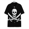 Calico Jack Pirate Flag Print Hawaiian Shirt