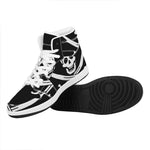 Calico Jack Pirate Flag Print High Top Leather Sneakers