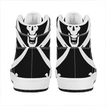 Calico Jack Pirate Flag Print High Top Leather Sneakers