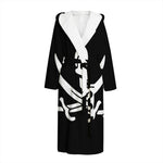 Calico Jack Pirate Flag Print Hooded Bathrobe