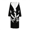 Calico Jack Pirate Flag Print Hooded Bathrobe